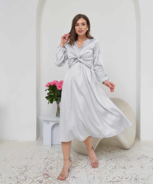 Серебряное платье для беременных и кормящих Blush — изображение 10