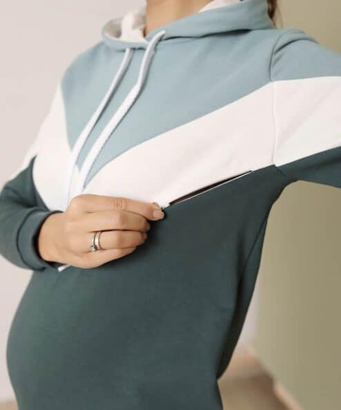 Изумрудное платье для беременных и кормящих мам Lisette Изумрудное платье для беременных и кормящих мам Lisette — изображение 2
