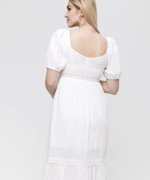 Белое платье для будущих и кормящих мам Blanche — изображение 8