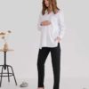 Черные базовые брюки для будущих и кормящих мам Eleganza