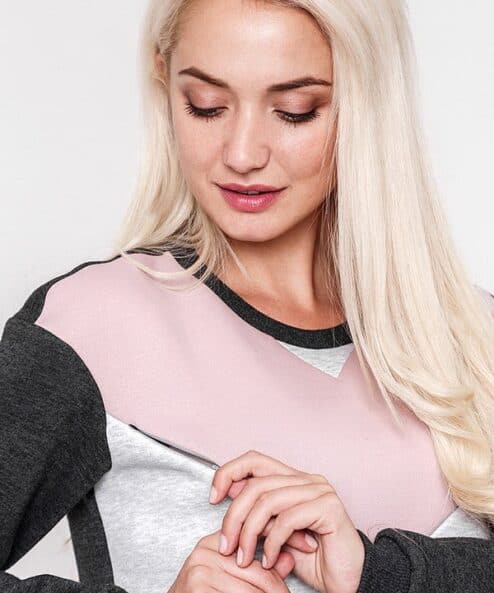 Теплый свитшот в цвете графит для будущих и кормящих мам Cat Warm Теплый свитшот в цвете графит для будущих и кормящих мам Cat Warm — изображение 4