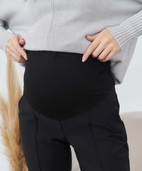 Черные теплые брюки для будущих мам Rimma Warm Черные теплые брюки для будущих мам Rimma Warm — изображение 2