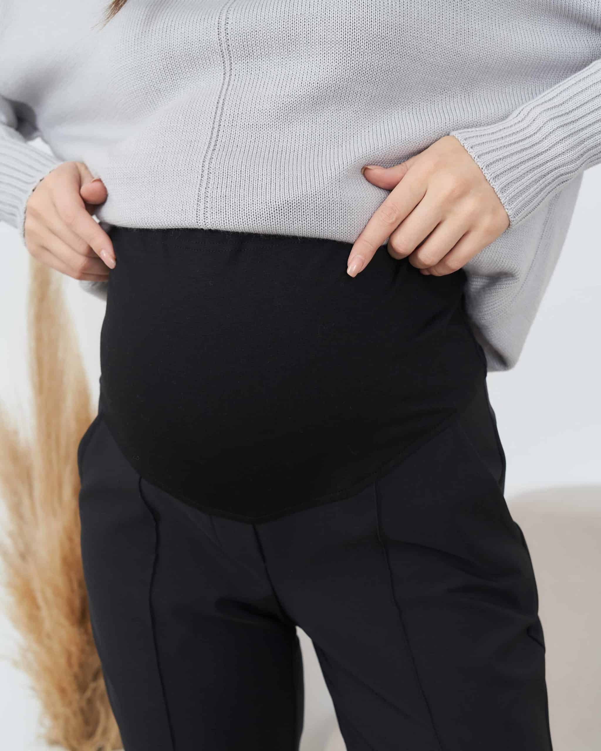 Черные теплые брюки для будущих мам Rimma Warm Черные теплые брюки для будущих мам Rimma Warm — изображение 2