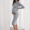Бежевый теплый костюм для будущих и кормящих мам Trendy Костюмы 26