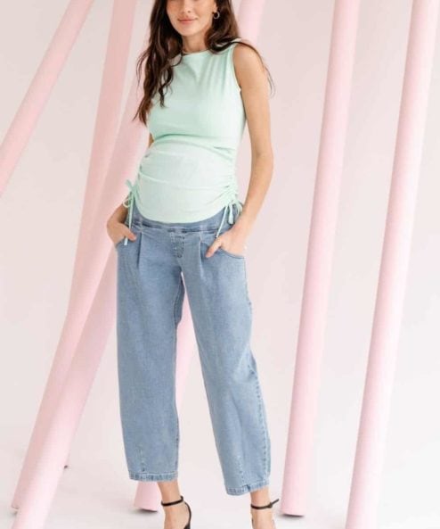 Голубые джинсы slouchy для будущих мам Pasadena