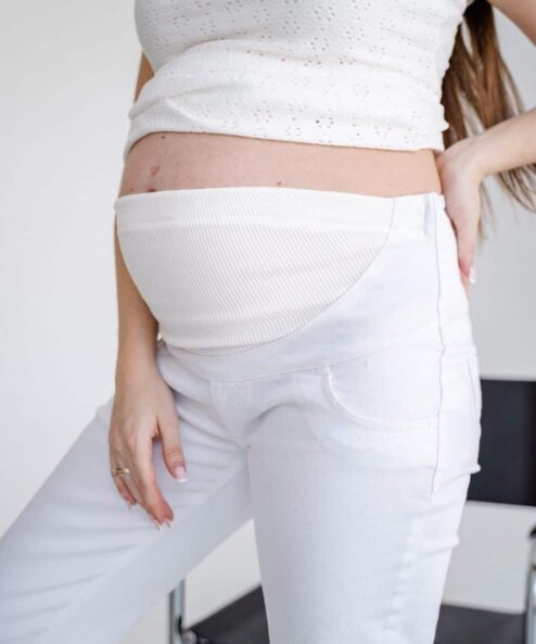 Белые джинсы-moms для будущих мам Sara Белые джинсы-moms для будущих мам Sara — изображение 2