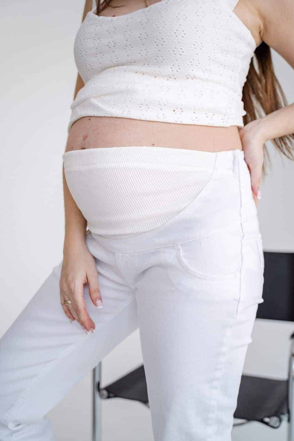 Белые джинсы-moms для будущих мам Sara Белые джинсы-moms для будущих мам Sara — изображение 2