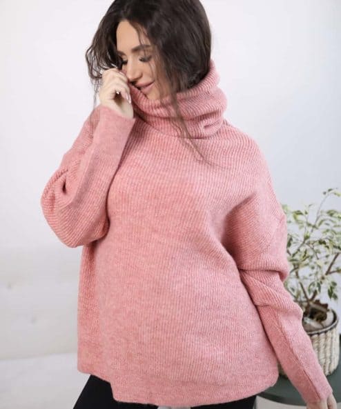 Коралловый свитер для будущих и кормящих мам Astrid