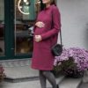Серое тёплое платье для беременных и кормящих Denise Warm Серое тёплое платье для беременных и кормящих Denise Warm Весна 20