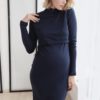 Голубое платье-рубашка для беременных и кормящих мам Belina Голубое платье-рубашка для беременных и кормящих мам Belina Лето 20