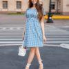 Голубое платье для будущих и кормящих мам Blossom Лето 24