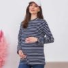 Черная тельняшка для будущих и кормящих мам Marina Весна 41