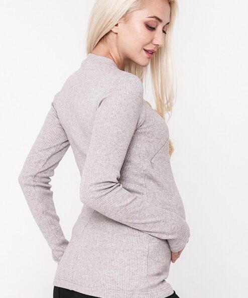 Бежевый теплый лонгслив для будущих и кормящих мам Stefania Warm Бежевый теплый лонгслив для будущих и кормящих мам Stefania Warm — изображение 7