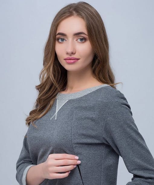 Темно-серый свитшот для беременных и кормящих Gigi — изображение 5