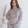 Серый свитер для будущих и кормящих мам Dafna