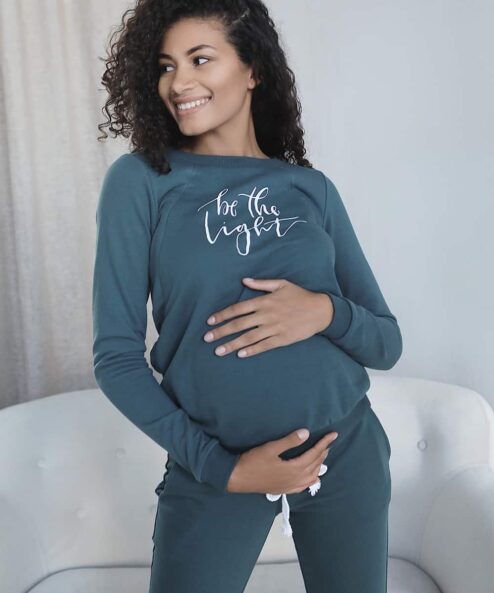 Зеленый костюм для беременных и кормящих мам Olimp — изображение 3