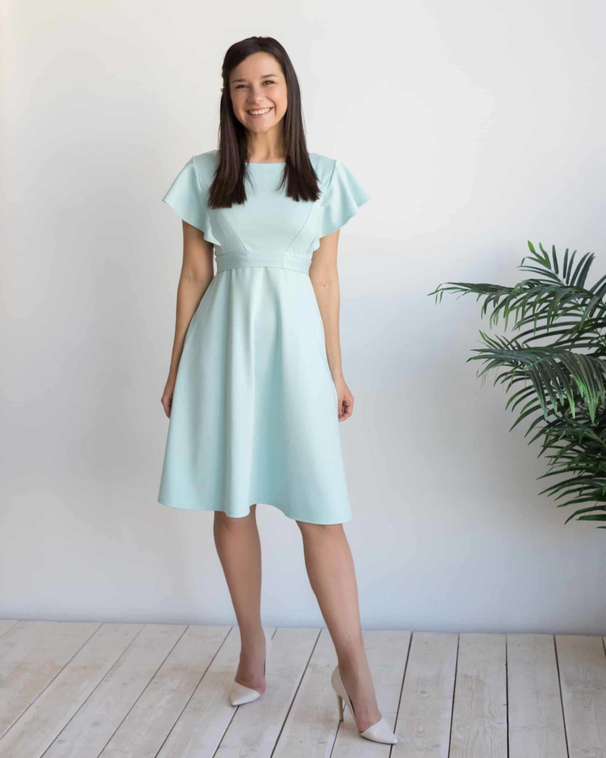 Мятное платье для будущих и кормящих мам Lovely New Мятное платье для будущих и кормящих мам Lovely New — изображение 5