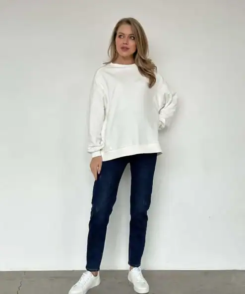 Синие джинсы moms с меховой изнанкой для беременных Snow