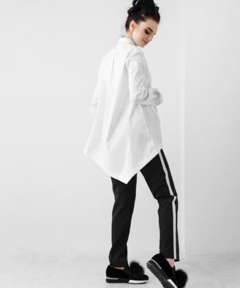 Белая рубашка для беременных и кормящих мам Swan — изображение 2