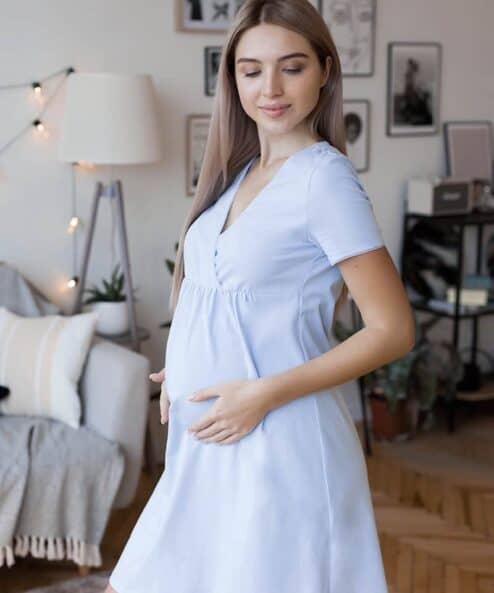 Голубая сорочка для будущих и кормящих мам Alisa Голубая сорочка для будущих и кормящих мам Alisa — изображение 3