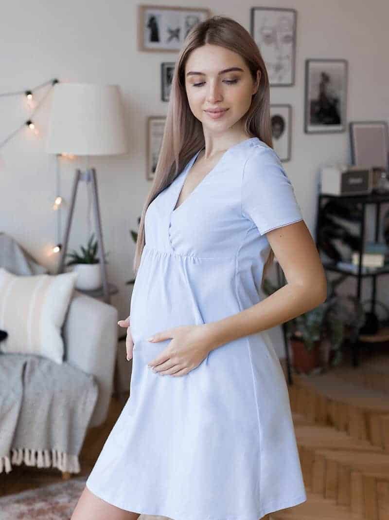 Голубая сорочка для будущих и кормящих мам Alisa Голубая сорочка для будущих и кормящих мам Alisa — изображение 3