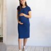 Графитовое платье для будущих и кормящих мам Opra Лето 14