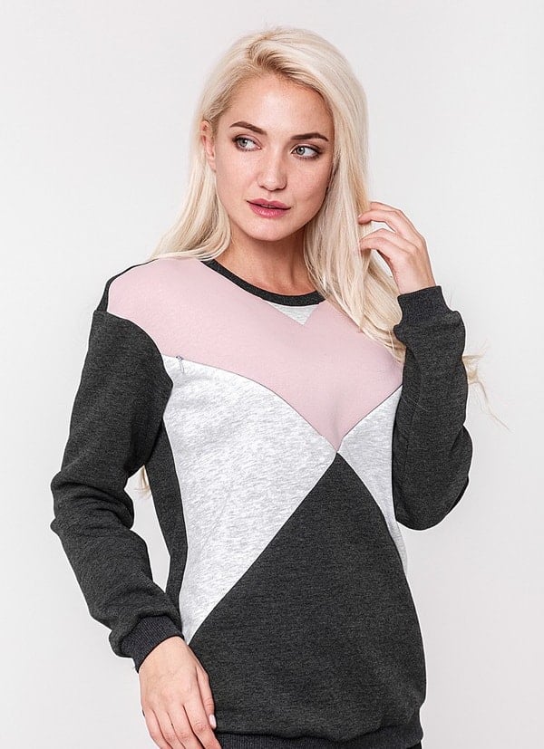 Теплый свитшот в цвете графит для будущих и кормящих мам Cat Warm Теплый свитшот в цвете графит для будущих и кормящих мам Cat Warm — изображение 7
