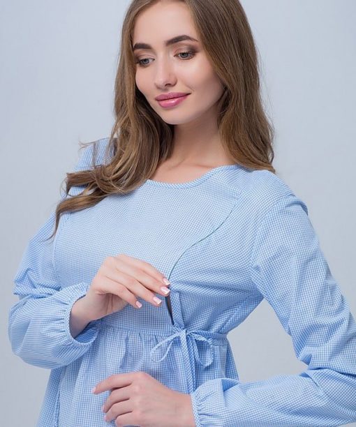 Голубая туника для будущих и кормящих мам Shade New — изображение 6