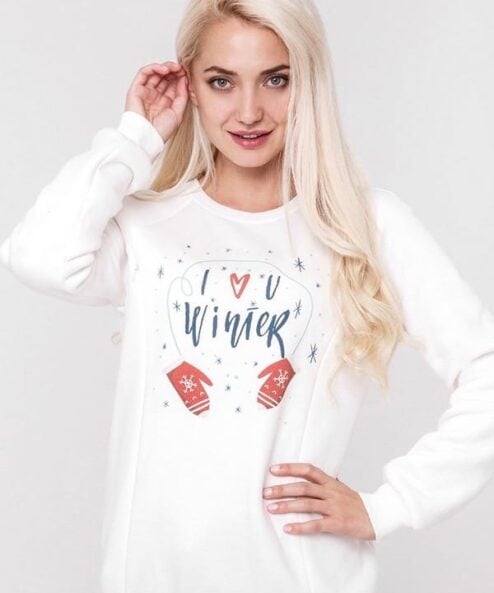 Теплый свитшот для будущих и кормящих мам Blink Winter — изображение 3