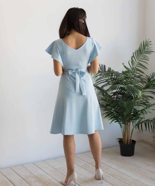 Голубое платье для будущих и кормящих мам Lovely New — изображение 2