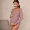 Кофейный боди для беременных и кормящих Pamella New
