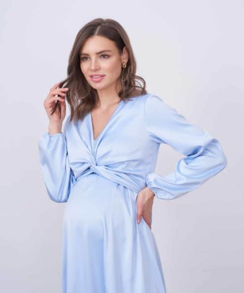 Голубое платье для беременных и кормящих Blush — изображение 3
