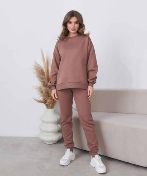 Теплый свитшот в цвете какао для будущих и кормящих мам Urban Warm — изображение 7