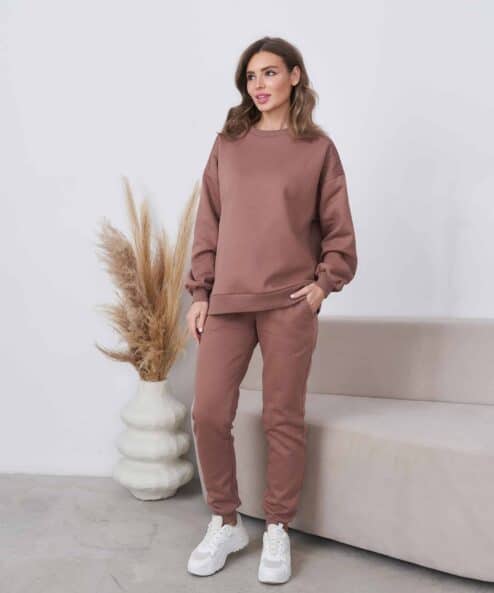 Теплый свитшот в цвете какао для будущих и кормящих мам Urban Warm — изображение 4