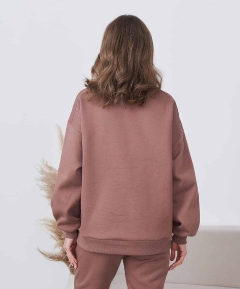 Теплый свитшот в цвете какао для будущих и кормящих мам Urban Warm — изображение 6