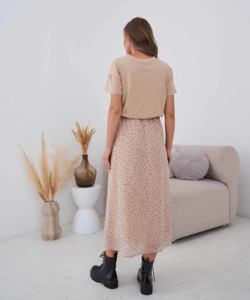 Бежевая юбка в горошек для будущих и кормящих мам Nessy — изображение 5