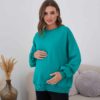 Голубой свитшот для будущих и кормящих мам Hot Mom Light Голубой свитшот для будущих и кормящих мам Hot Mom Light Весна 30