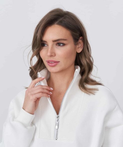Молочный тёплый свитшот для будущих и кормящих мам Hanna Warm — изображение 3