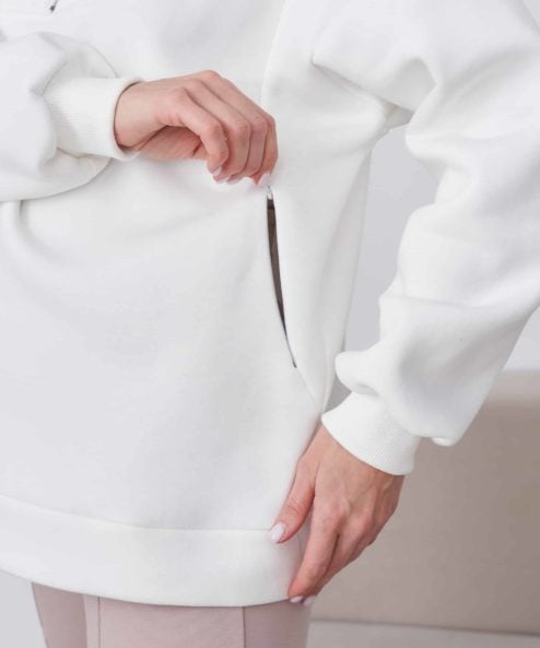 Alternative view of Молочный тёплый свитшот для будущих и кормящих мам Hanna Warm