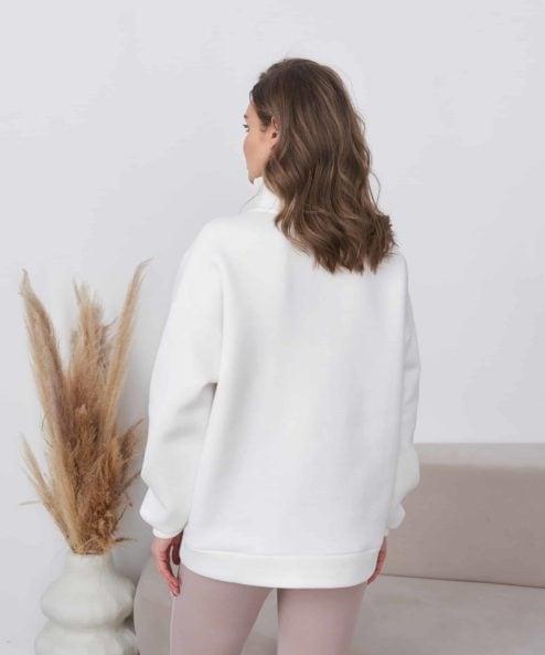 Молочный тёплый свитшот для будущих и кормящих мам Hanna Warm — изображение 7