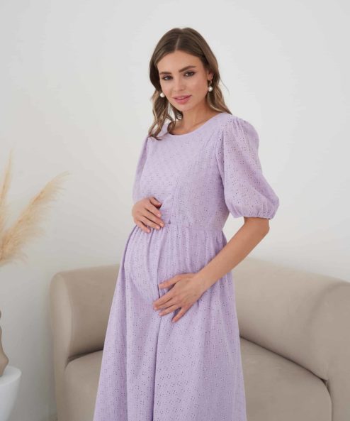 Лавандовое платье для беременных и кормящих мам Amor New Лавандовое платье для беременных и кормящих мам Amor New — изображение 5