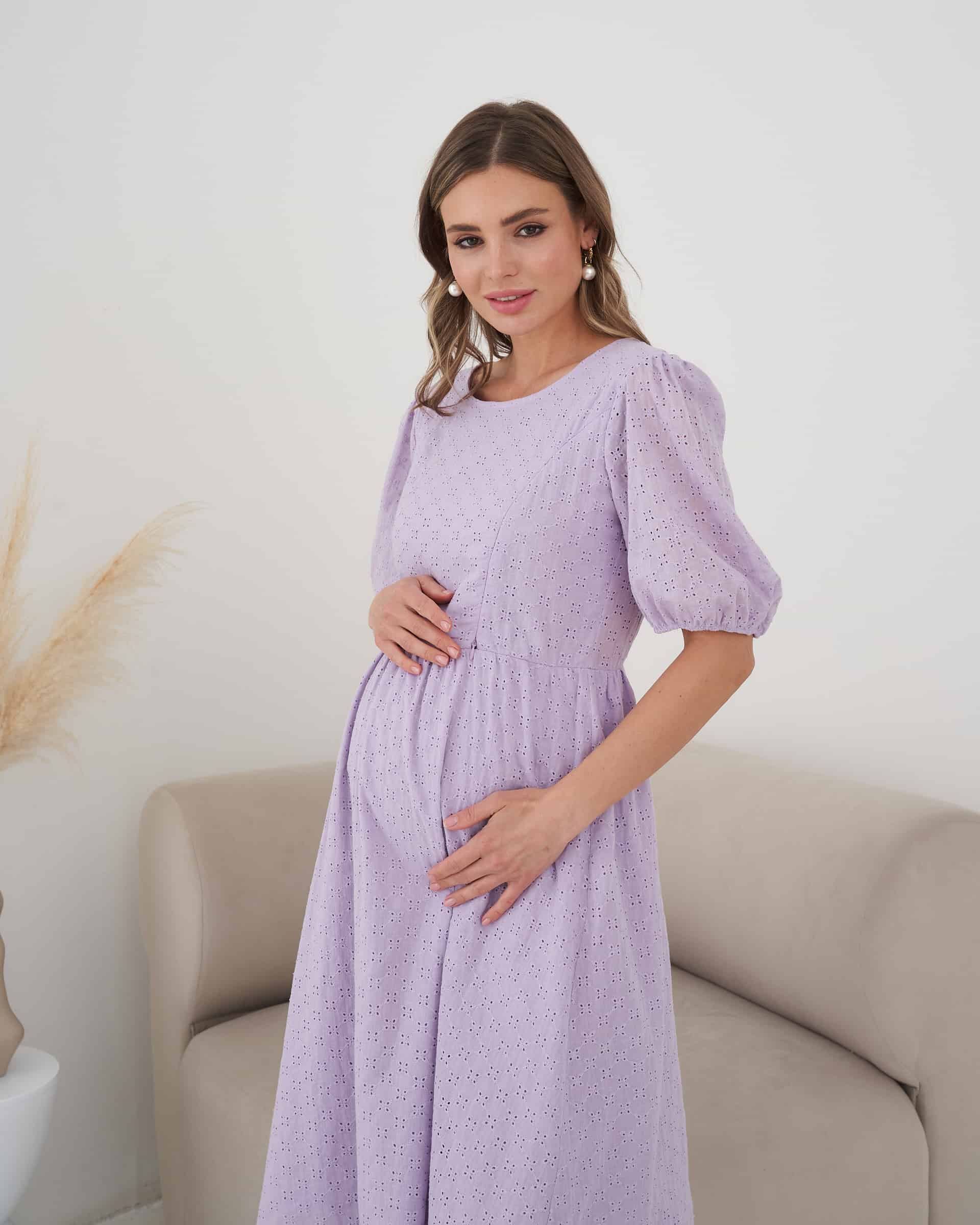Лавандовое платье для беременных и кормящих мам Amor New Лавандовое платье для беременных и кормящих мам Amor New — изображение 5