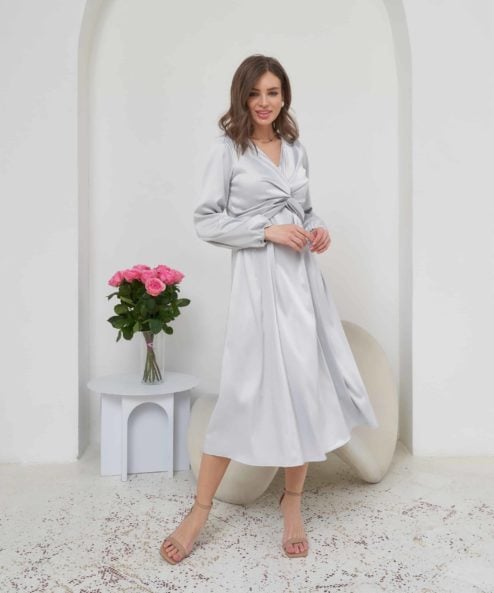 Серебряное платье для беременных и кормящих Blush — изображение 15
