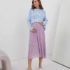 Белое платье в горошек для будущих и кормящих мам Valencia New Весна 16