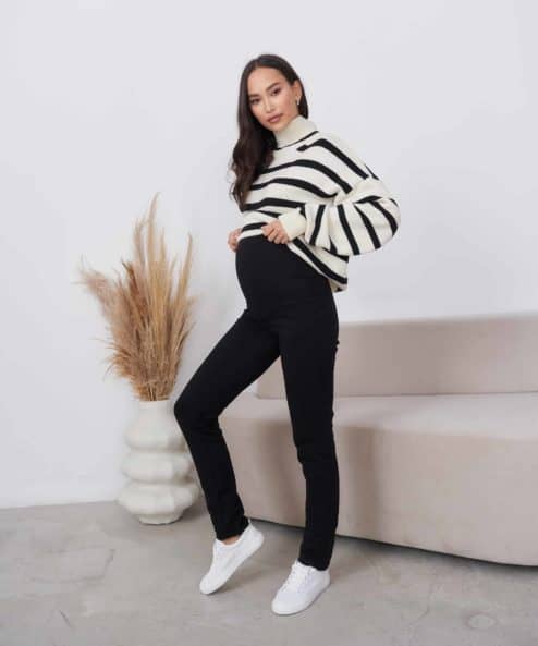 Чёрные теплые брюки для беременных Twiggi — изображение 5