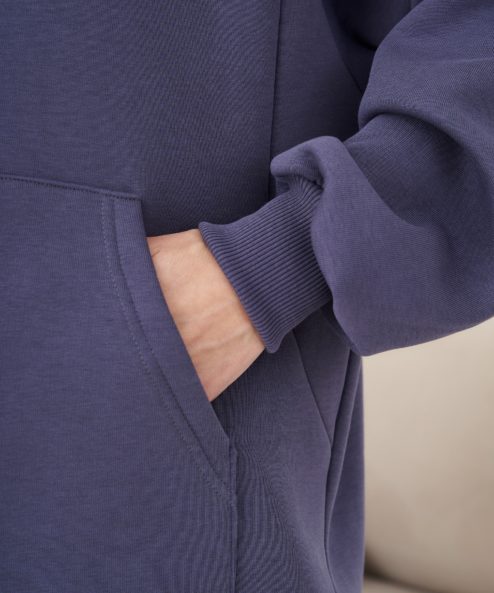 Графитовое теплое худи для будущих и кормящих мам Juna Warm — изображение 8