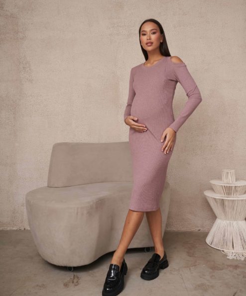 Кофейное платье для будущих и кормящих мам Pretty Кофейное платье для будущих и кормящих мам Pretty — изображение 4