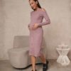 Черное платье для будущих и кормящих мам Pretty Весна 23