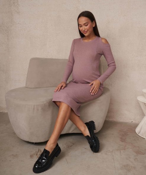Кофейное платье для будущих и кормящих мам Pretty Кофейное платье для будущих и кормящих мам Pretty — изображение 5