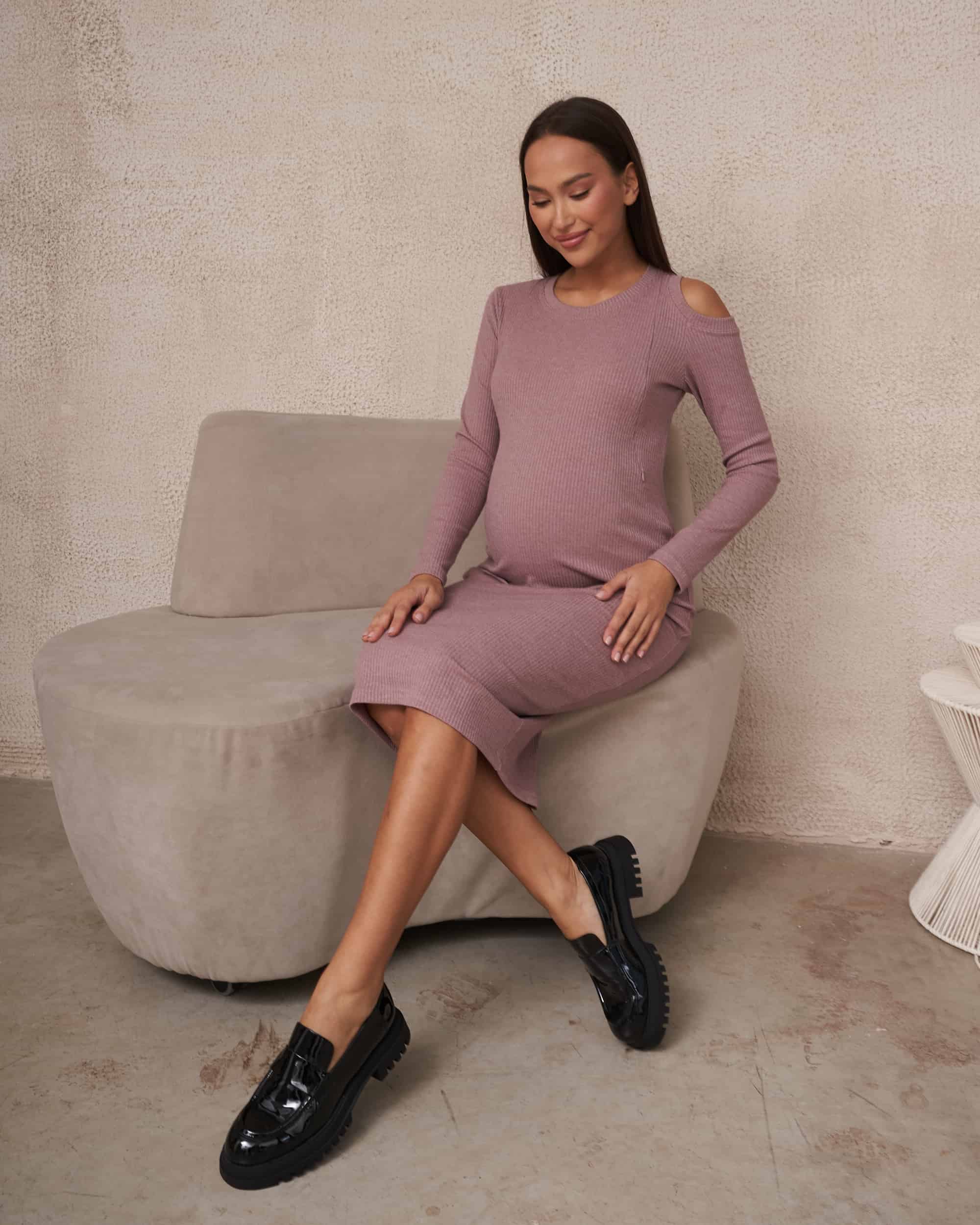 Кофейное платье для будущих и кормящих мам Pretty Кофейное платье для будущих и кормящих мам Pretty — изображение 5